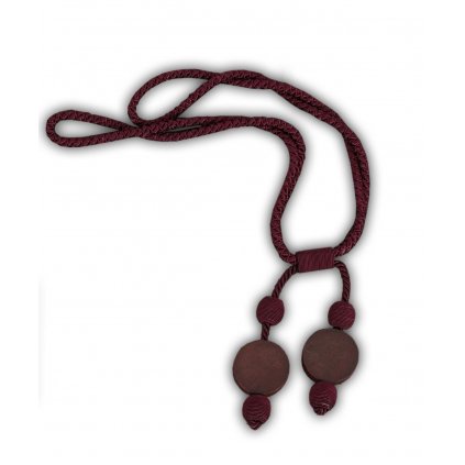 DEKORAČNÍ ŠŇŮRA NA ZÁVĚS 16 BORDOVÁ