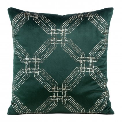 DEKORAČNÍ POVLAK NA POLŠTÁŘ BLINK30 45X45 CM TMAVĚZELENÁ