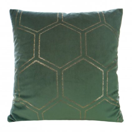 DEKORAČNÍ POVLAK NA POLŠTÁŘ BLINK12 45X45 CM TMAVĚZELENÁ