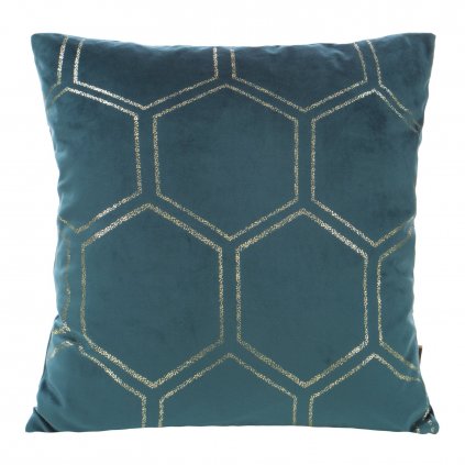 DEKORAČNÍ POVLAK NA POLŠTÁŘ BLINK12 45X45 CM TMAVĚTYRKYSOVÁ