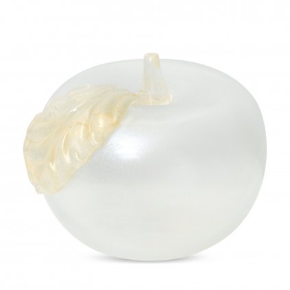 DEKORAČNÍ SKLENĚNÁ FIGURKA GABI (01) 13X12X12 CM BÍLÁ