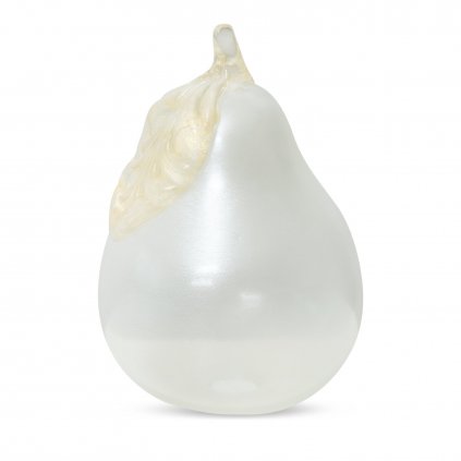 SKLENĚNÁ DEKORAČNÍ FIGURKA GABI (02) 11X11X15 CM BÍLÁ