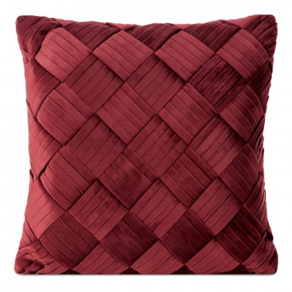 DEKORAČNÍ POVLAK NA POLŠTÁŘ SONIA 45X45 CM BORDOVÁ