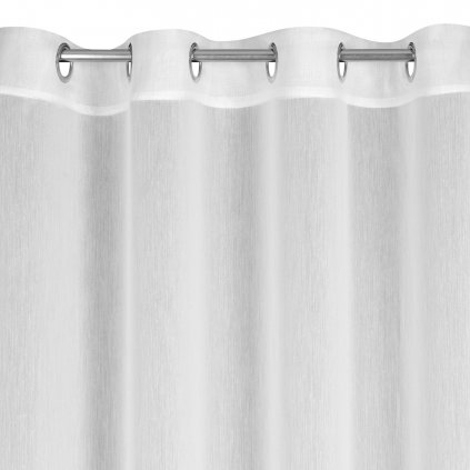 ZÁCLONA NA KROUŽCÍCH LUNA 140X250 CM BÍLÁ