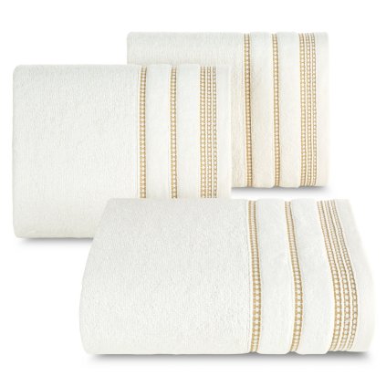 BAVLNĚNÝ RUČNÍK AMANDA1 50X90 CM KRÉMOVÁ