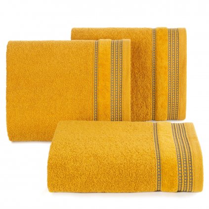 BAVLNĚNÝ RUČNÍK AMANDA5 50X90 CM HOŘČICOVÁ