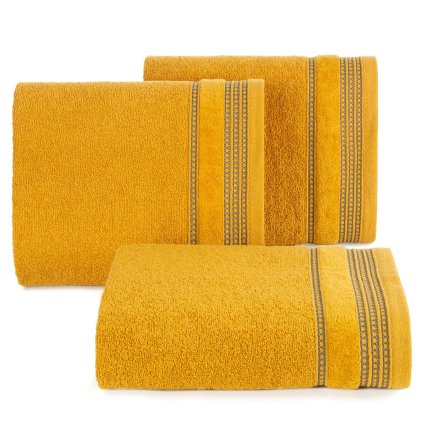 BAVLNĚNÝ RUČNÍK AMANDA5 70X140 CM HOŘČICOVÁ
