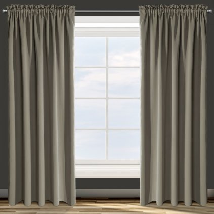 ZATEMŇOVACÍ ZÁVĚS NA PÁSCE PARISA 135X270 CM TMAVĚBÉŽOVÁ