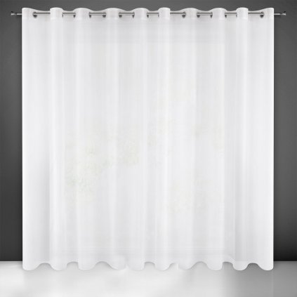 ZÁCLONA NA KROUŽCÍCH SYLVIA 350X250 CM BÍLÁ