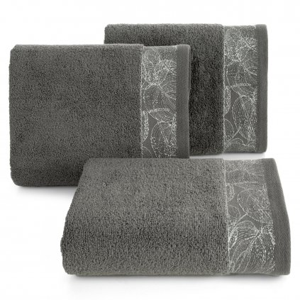 BAVLNĚNÝ RUČNÍK AGIS 50X90CM TMAVĚŠEDÁ