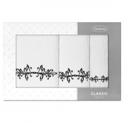 SADA RUČNÍKŮ KAMELIA 1 KS 30X50 CM, 1 KS 50X90 CM, 1 KS 70X140 CM BÍLÁ