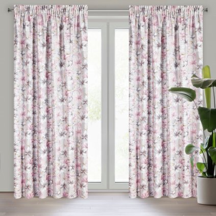 ZATEMŇOVACÍ ZÁVĚS NA PÁSCE LARYSA 140X270 CM VZOROVANÁ