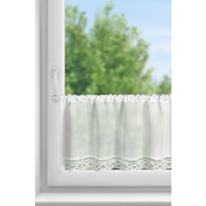 KRÁTKÁ ZÁCLONA NA PÁSCE VINCE 100X40 CM BÍLÁ