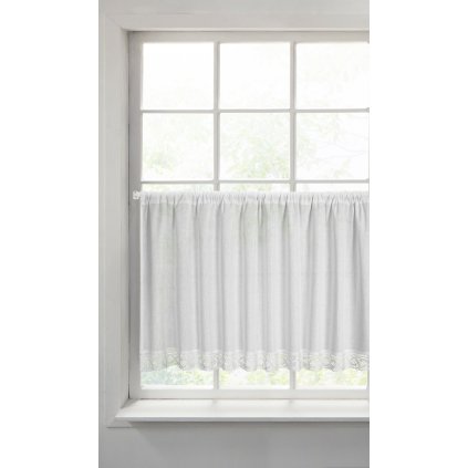 KRÁTKÁ ZÁCLONA NA PÁSCE VINCE 150X60 CM BÍLÁ