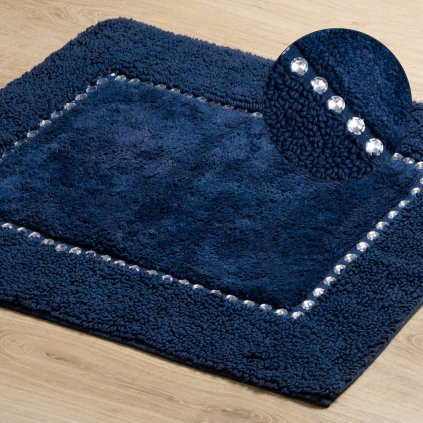 PŘEDLOŽKA DO KOUPELNY CHIC 60X90 CM TMAVĚMODRÁ
