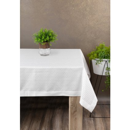 UBRUS ELIZA 140X240 CM BÍLÝ