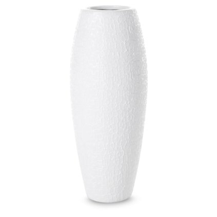KERAMICKÁ VÁZA RISO (FI)12X30 CM BÍLÁ