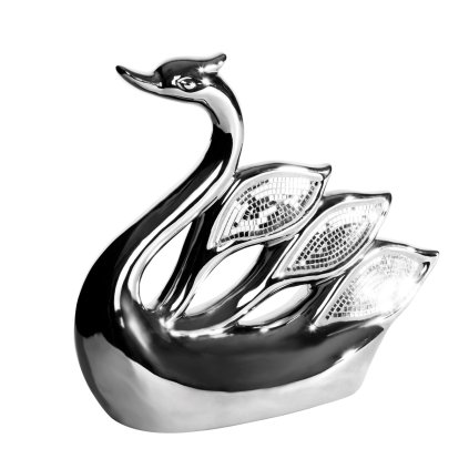 DEROATIVNÍ FIGURKA MIRONA01 27X8X26 CM STŘÍBRNÁ