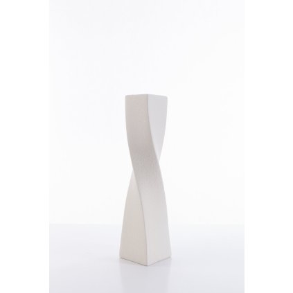 DEKORAČNÍ VÁZA RISO 12X12X50 CM KRÉMOVÁ