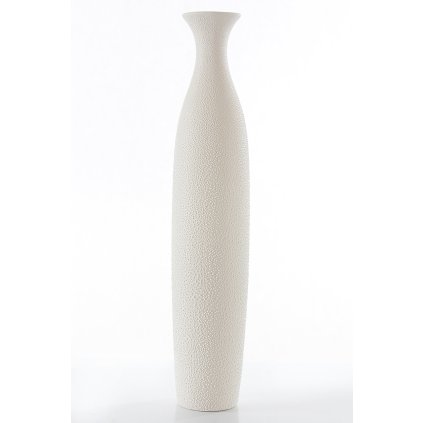 DEKORAČNÍ VÁZA RISO 13X13X63 CM KRÉMOVÁ