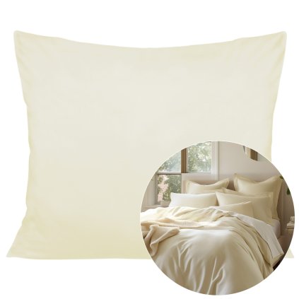 poszewka satyna bawelna krem 155 50x70