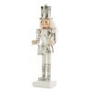 VÁNOČNÍ DEKORAČNÍ FIGURKA NUTCRACKER 20CM STŘÍBRNÁ