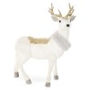 VÁNOČNÍ DEKORAČNÍ FIGURKA DEER 36CM BÍLÁ