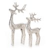 VÁNOČNÍ DEKORAČNÍ FIGURKA DEER 31CM STŘÍBRNÁ