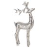 VÁNOČNÍ DEKORAČNÍ FIGURKA DEER 31CM STŘÍBRNÁ