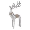 VÁNOČNÍ DEKORAČNÍ FIGURKA DEER 30CM STŘÍBRNÁ
