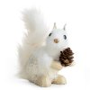 SADA 6KS VÁNOČNÍ DEKORAČNÍ FIGURKA SQUIRREL 15CM BÍLÁ
