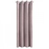 ZATEMŇOVACÍ ZÁVĚS NA KROUŽCÍCH ROSA 140X250 CM PUDROVÁ