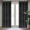 ZATEMŇOVACÍ ZÁVĚS NA KROUŽCÍCH RIA 140X250 CM ČERNÁ