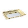 DEKORAČNÍ KOVOVÝ PODNOS GLORI SADA 3 KS 40X30 CM, 35X25 CM, 30X20 CM ZLATÁ