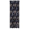 ZATEMŇOVACÍ ZÁVĚS NA PÁSCE LIMITED COLLECTION PEONIA2 140X270 CM ČERNÁ