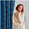 ZATEMŇOVACÍ ZÁVĚS NA KROUŽCÍCH PIERRE CARDIN MARGO 140X250 CM TMAVĚMODRÁ