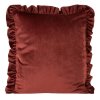 DEKORAČNÍ POVLAK NA POLŠTÁŘ VELVET25 45X45 CM CIHLOVÁ