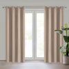 ZATEMŇOVACÍ ZÁVĚS NA KROUŽCÍCH LOGAN 140X270 CM BÉŽOVÁ