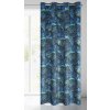 ZATEMŇOVACÍ ZÁVĚS NA KROUŽCÍCH LAZUR 140X250 CM VZOROVANÁ