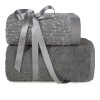 FROTÉ RUČNÍK TAMINA SADA 50X90 CM, 70X140 CM ŠEDÁ