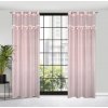 ZÁCLONA NA KROUŽCÍCH MOON 2 140X250 CM RŮŽOVÁ