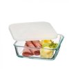 simax miska kwadratowa z biala pokrywka 15 cm