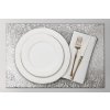 SADA 6 KS PROSTÍRÁNÍ NA STŮL MELANIE 30X45 CM STŘÍBRNÁ