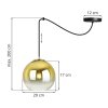 lampa wiszaca zwis zloty klosz spider bergen gold