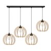 nowoczesna lampa wiszaca drewniane klosze timber