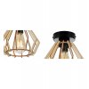lampa sufitowa timber z drewnianym azurowym kloszem diament