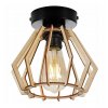lampa sufitowa timber z drewnianym azurowym kloszem diament