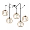lampa wiszaca spider timber nowoczesna drewniane klosze