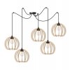 lampa wiszaca spider timber nowoczesna drewniane klosze
