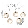 lampa wiszaca spider timber nowoczesna drewniane klosze